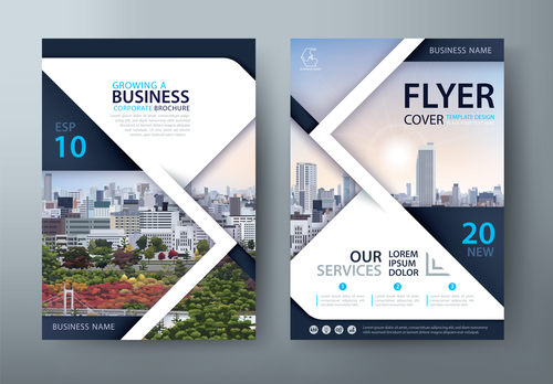 Growing a business flyer vector