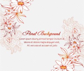 Hand drawn floral background vector