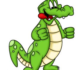 Happy crocodile cartoon vector