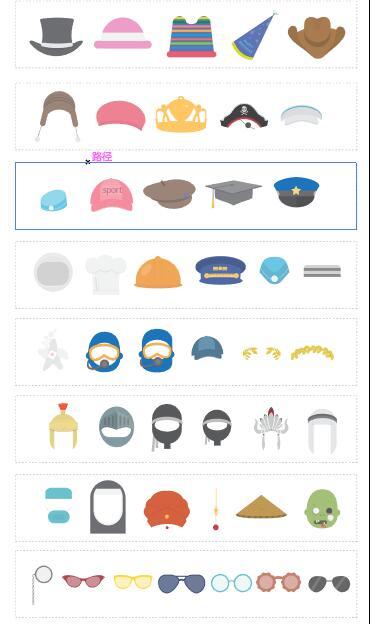 Hats and glasses vector