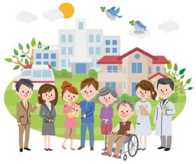 Healthy family vector