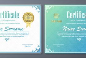 High quality certificate vector