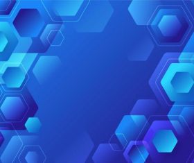 Honeycomb blue background vector