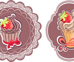 Ice cream frame vector
