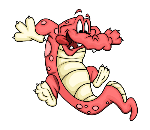 Icon crocodile cartoon vector
