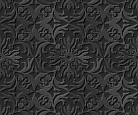 Intricately carved 3d modern decorative patterns in vector