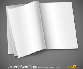 Journal blank page vector