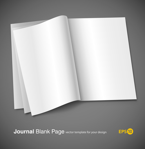 Journal blank page vector