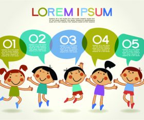Kids information cartoon illustration vector