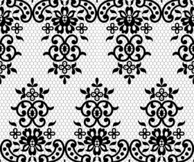 Knitted lace flower decoration pattern vector