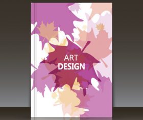 Leaf pattern brochure background vector