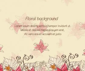 Line floral background vector
