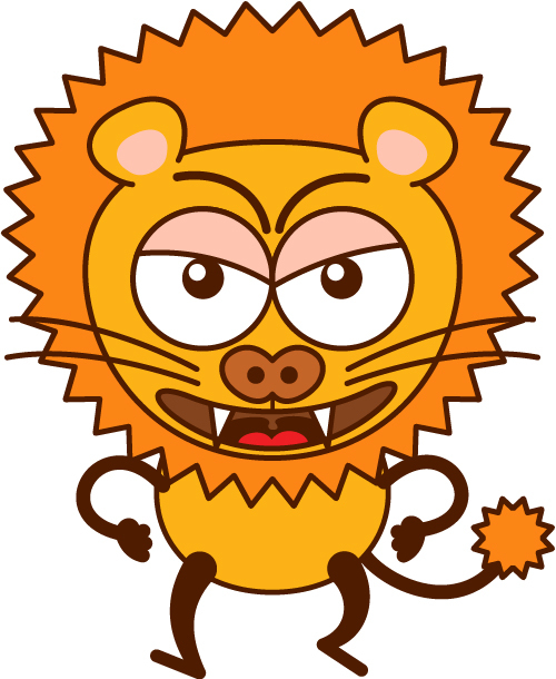 Lion in minimalistic style vector