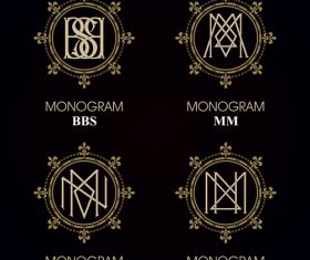 MM monograms in vector