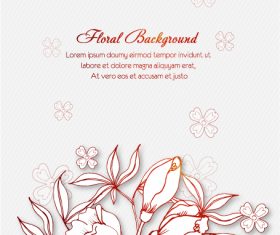 Making floral background vector