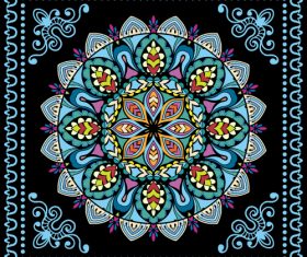 Mandala print design style vector