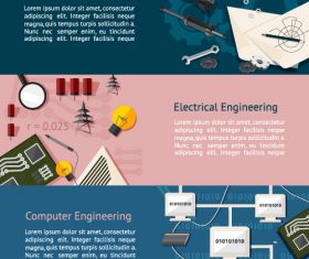 Mechanical engineering graphic banner vector