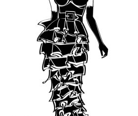 Modern women sketch vector
