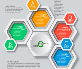 Multiple circle composition infographic vector