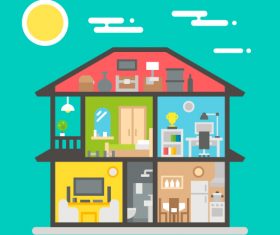 My home cartoon vector