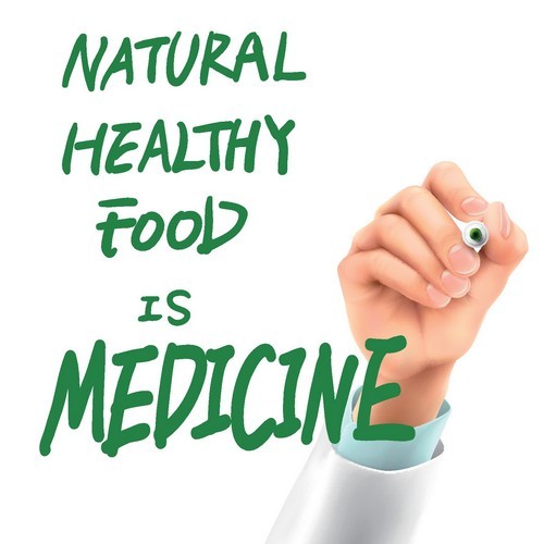 Natural healthy food is medicine vector