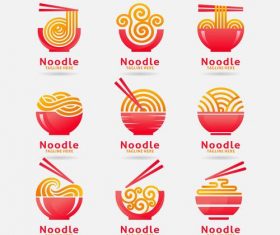 Noodle logo vector