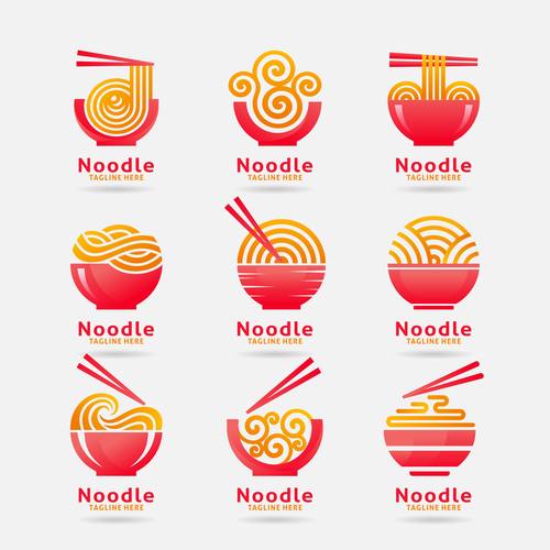 Noodle logo vector