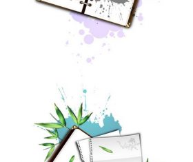 Notebook and paper vector