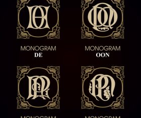 OON monograms in vector