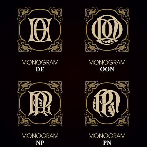 OON monograms in vector