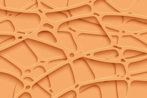 Orange papercut stripes vector background