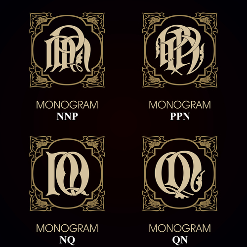 PPN monograms in vector