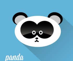 Panda head icon vector