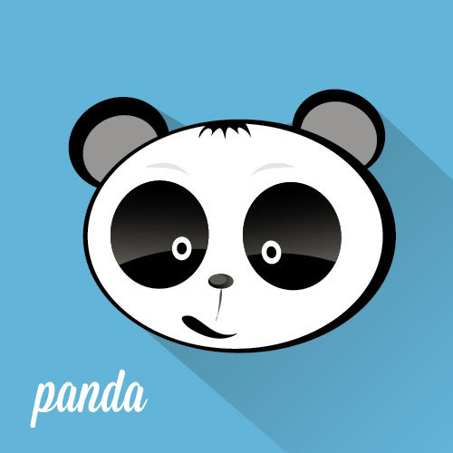 Panda icon vector