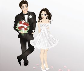 Perfect groom and bride vector