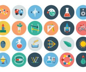 Physical science icons vector