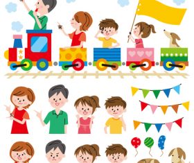 Play with children vector