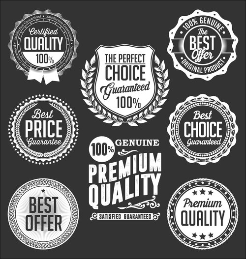 Premium product label vector