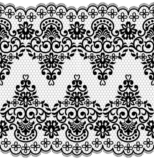 Pretty knitted flower decorative pattern vector