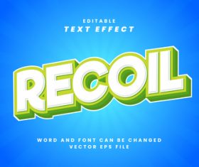 Recoil vector editable text effect