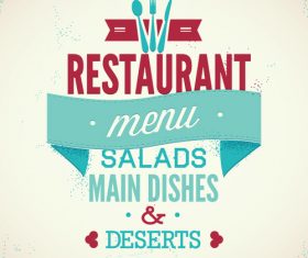 Restaurant menu card vector