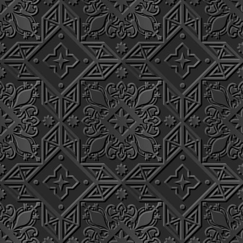 Rhombus 3d modern decorative patterns in vector
