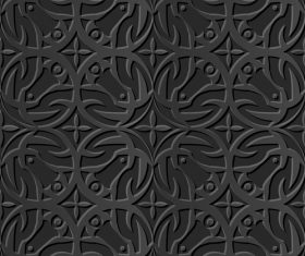 Ring carved decoration 3d patterns in vector