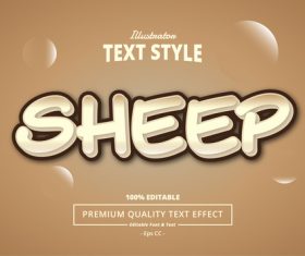 SHEEP text effect vector