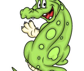 Say hello crocodile cartoon vector