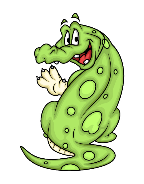 Say hello crocodile cartoon vector