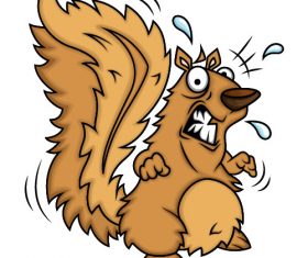 Scared squirrel vector