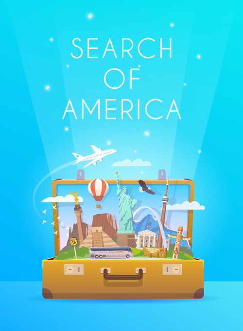 Search of america vector