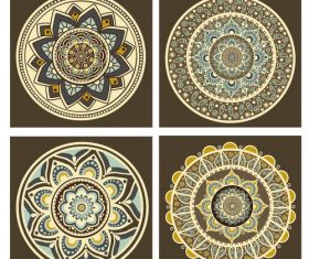 Set of mandals background vector