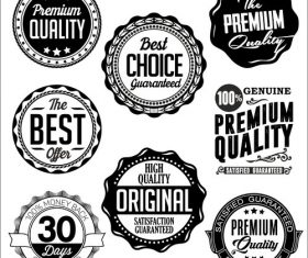 Vector Vintage Price tag set 01 free download